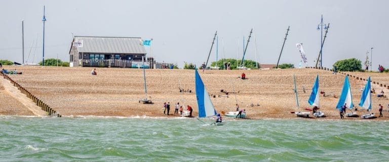 sailing at the activity centre by the sea