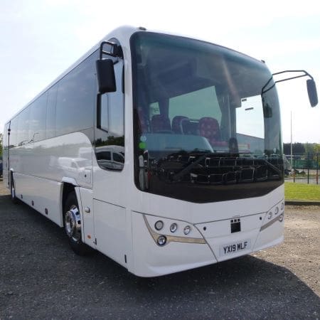 bus in car park area