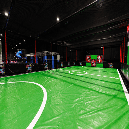 trampoline football area