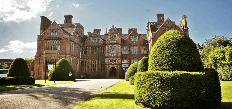 external building of Condover Hall in country grounds