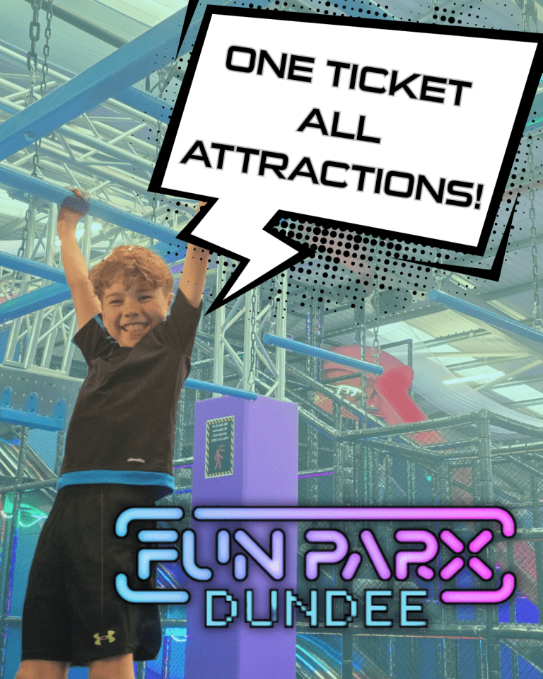 school pupil on high bars at an indoor adventure assault centre