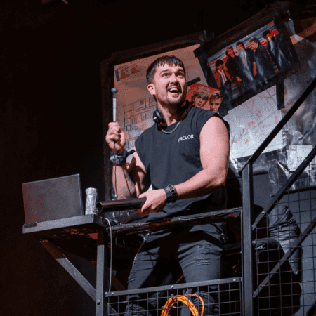 actor on stage at Duchess Theatre London