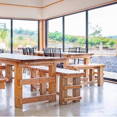 indoor canteen area for school trips