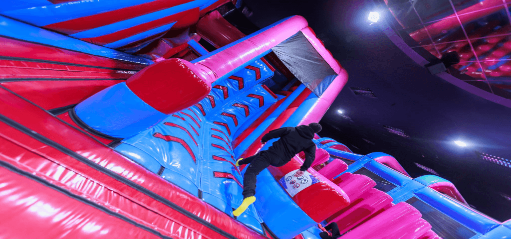 AirThrill Indoor Inflatables Combat Zone and Adventure Park London 4 inflatable indoor assault play slide