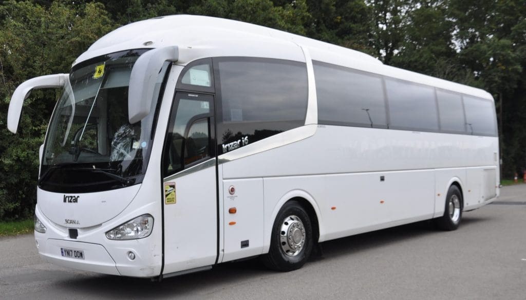 Continental Coaches Ltd Educational Coach Hire London 3 coach in a cark park for continental coaches promoting for school trip transport hire