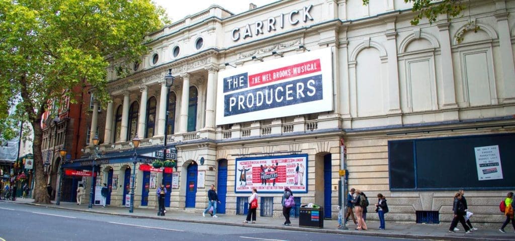 Garrick Theatre London 7 outside entrance to Garrick theatre London