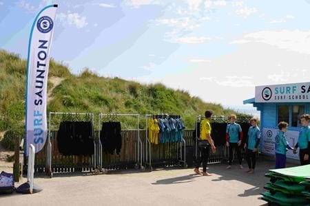 surf board centre at Saunton