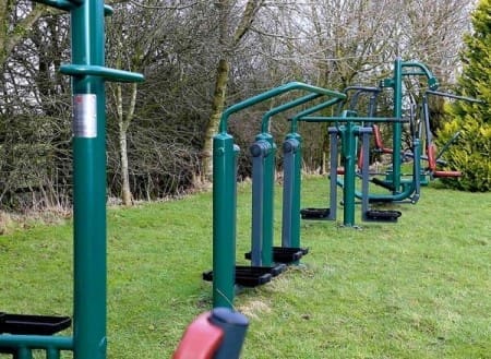 outdoor gym for excersize in a field