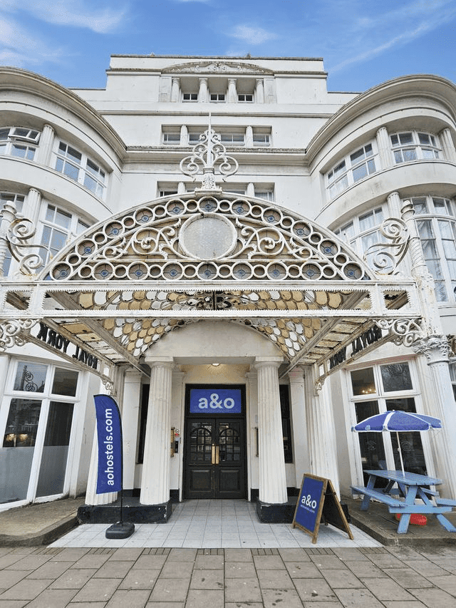 A&O Hostels Brighton Beach 5 front view entrance of A&O hostel at Brighton Beach