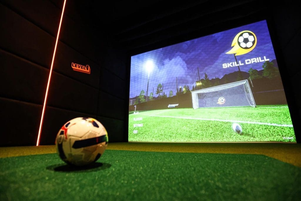 LEVEL1 Reward and School Day Trips St Mary's Stadium Southampton 3 indoor football interactive ball and screen